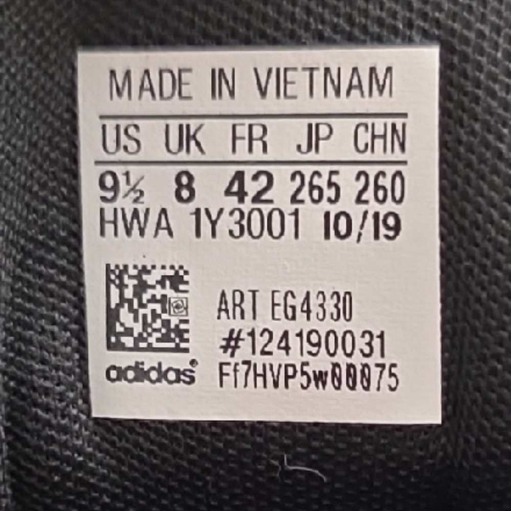 Adidas Black White Sneakers Womens Size 9.5 Athletic Casual Lace Up Shoes - Picture 6 of 7